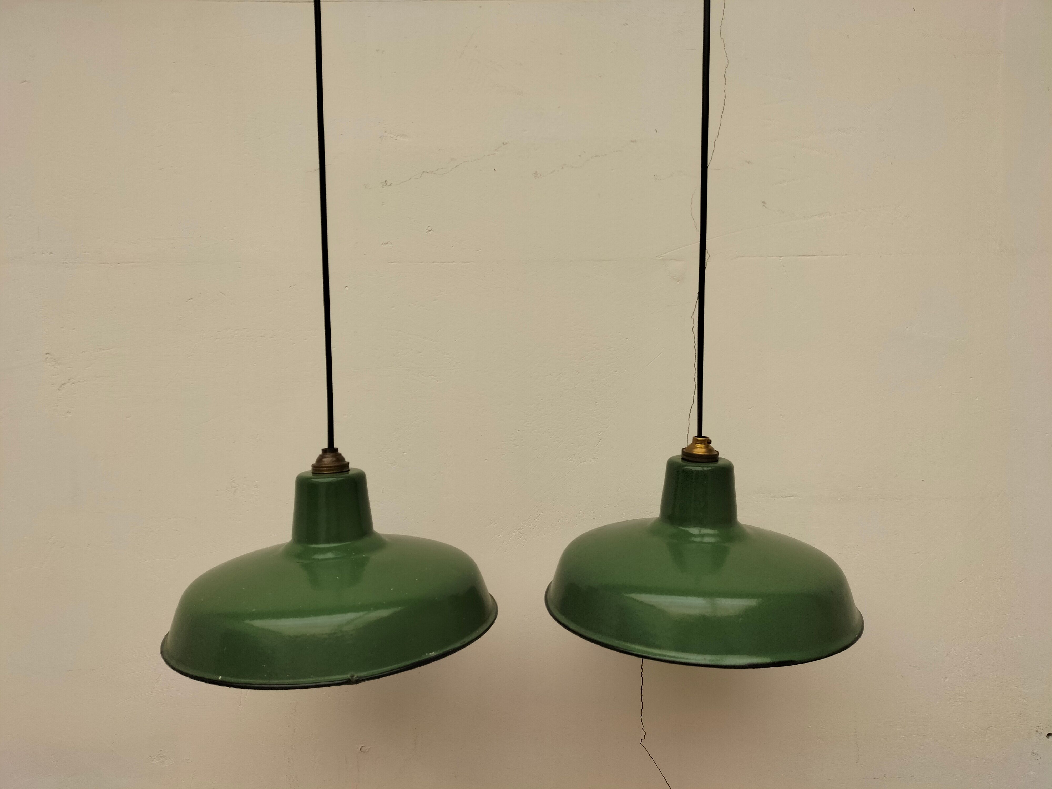 Pair of industrial lamps