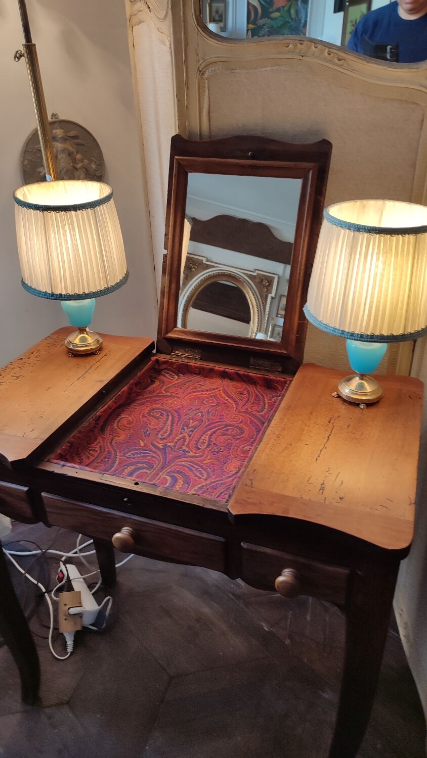 Coiffeuse a abattant style Louis XV
