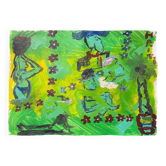 Voodoo Art White Haiti Acrylic Vaudun Art Brut Animism