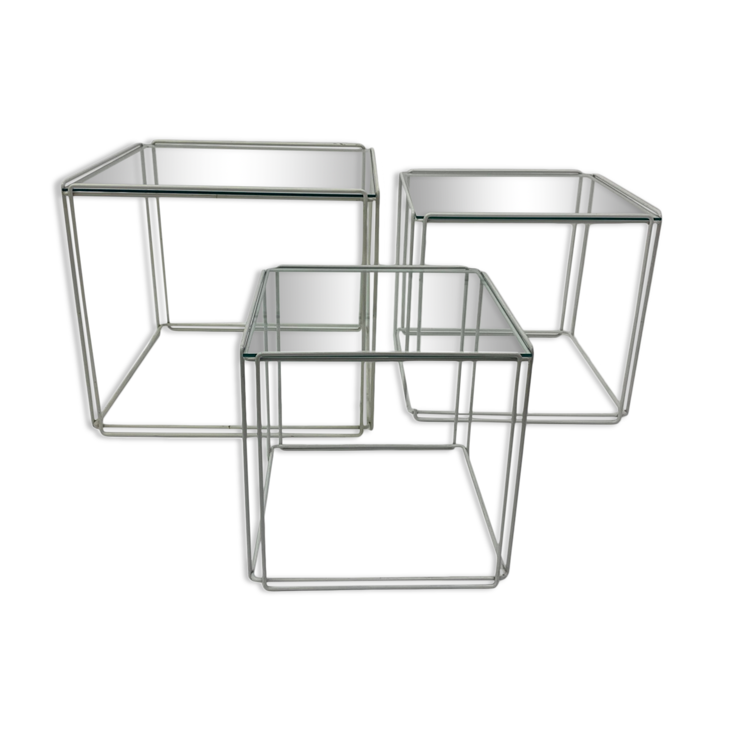 Set de 3 tables gigognes Max Sauze isocele années 1970