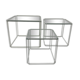Set de 3 tables gigognes Max Sauze isocele années 1970