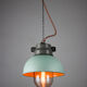 Vintage mint industrial hanging light from TEP