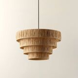 Moroccan handmade lampshade in rattan, wicker lampshade, straw lampshade