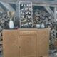 Buffet ancien art déco bois et marbre