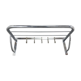 1930's bauhaus or functionalist chrome wall coat hanger