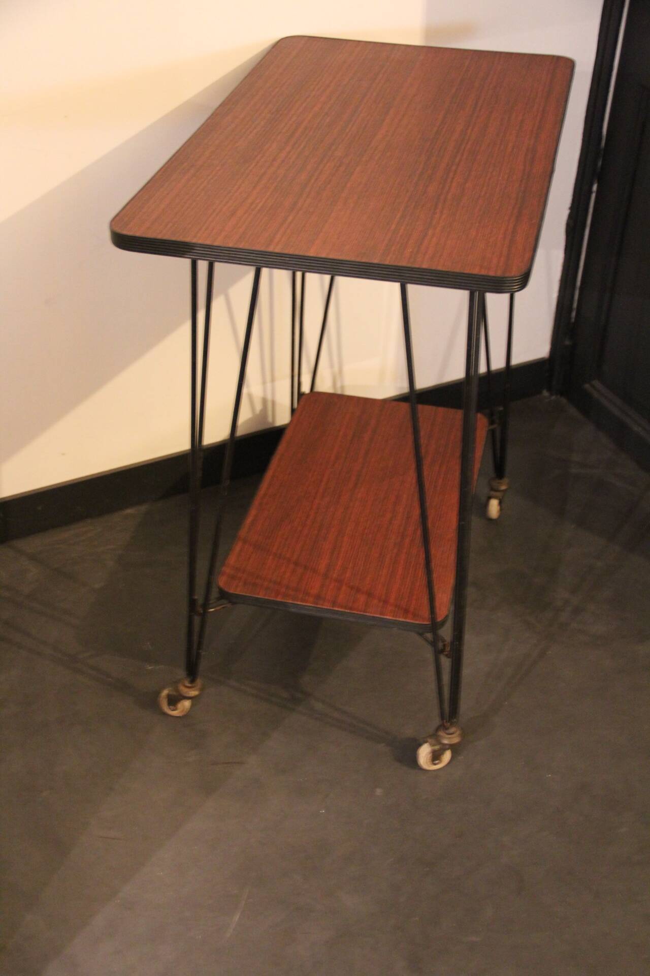50s TV table serving trolley