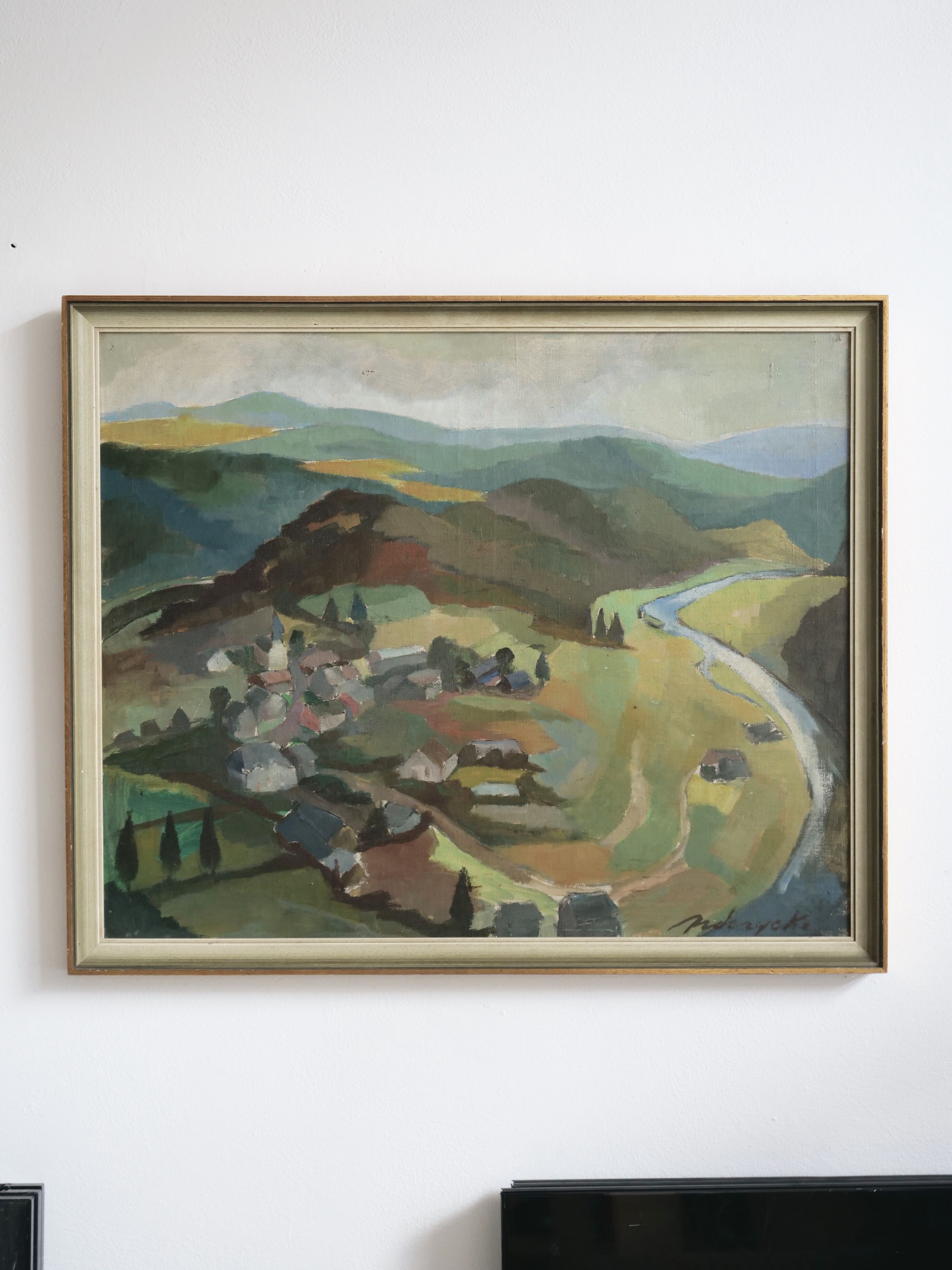 Landscape painting valley