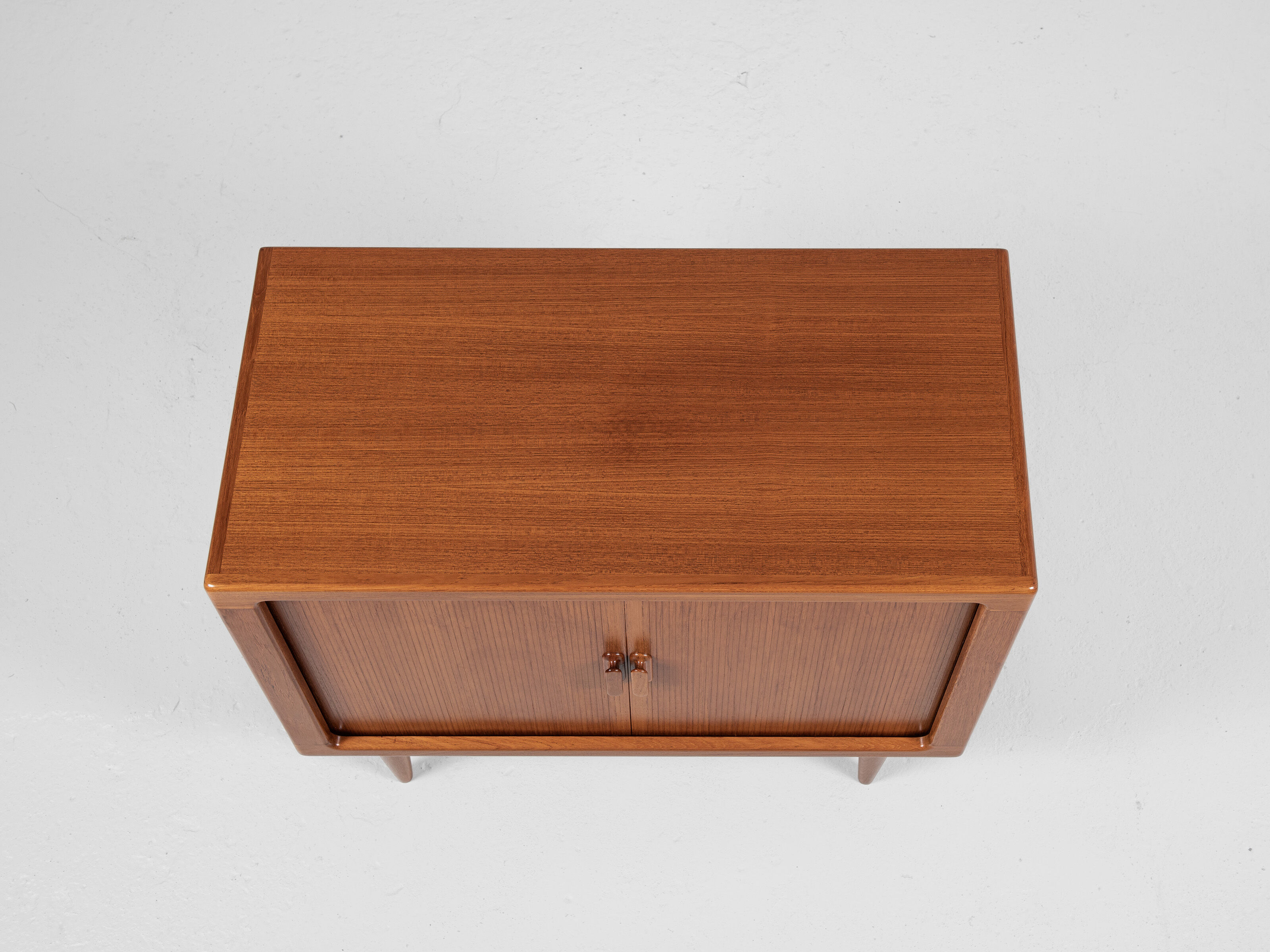 Midcentury Danish sideboard in teak with tambour doors by Dyrlund 1960s - wooden legs