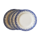 Boch La Louvière set of 4 blue plates Model Clara