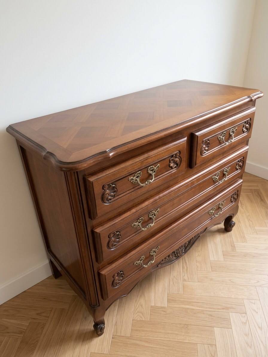 Antique dresser set: solid wood, 80x100x47 cm