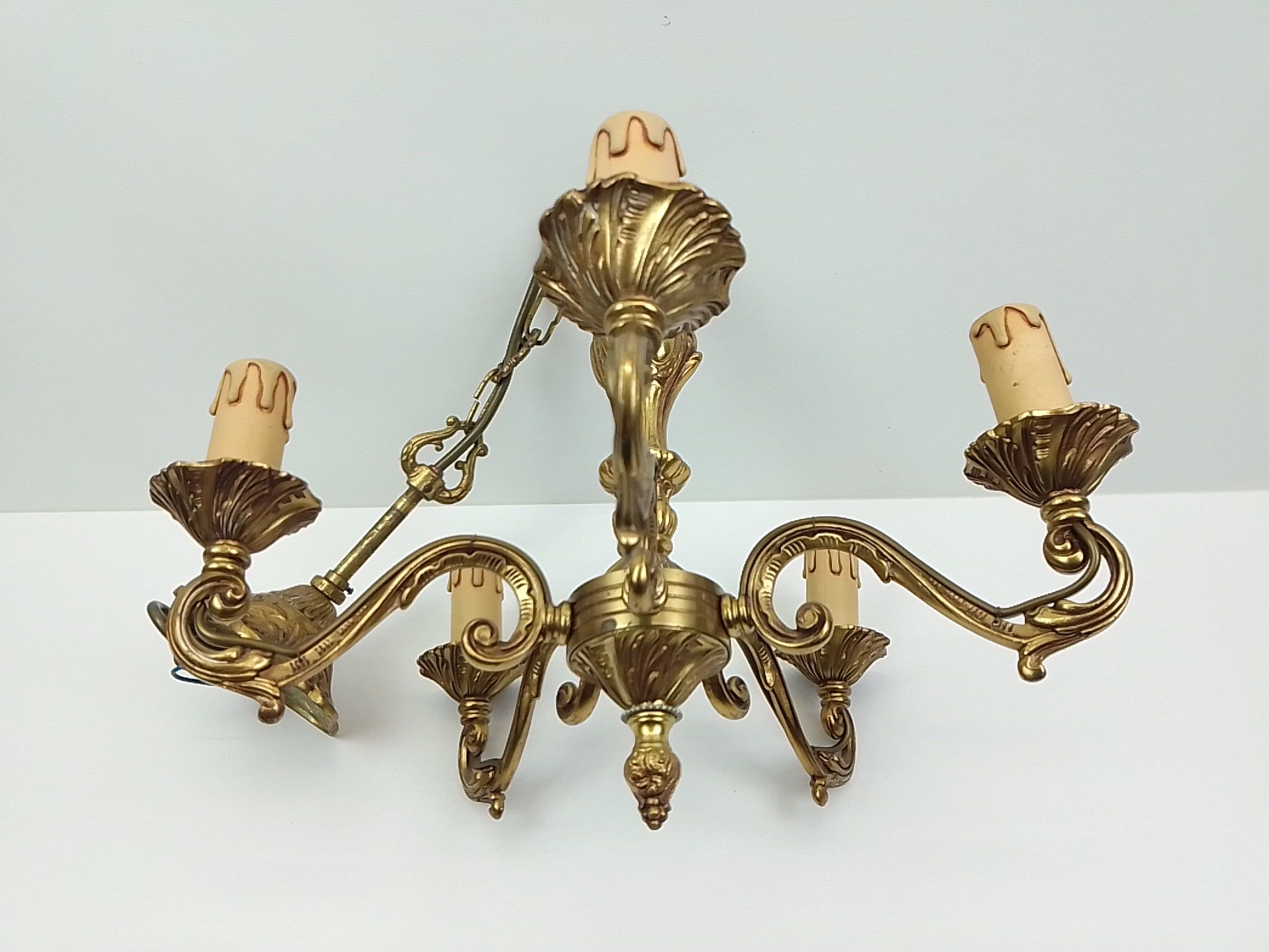 Brass chandelier 5 branches