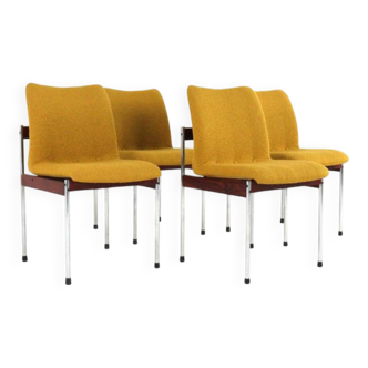 Set of 4 Thereca chairs - dutch mid centiry design - re- upholstered