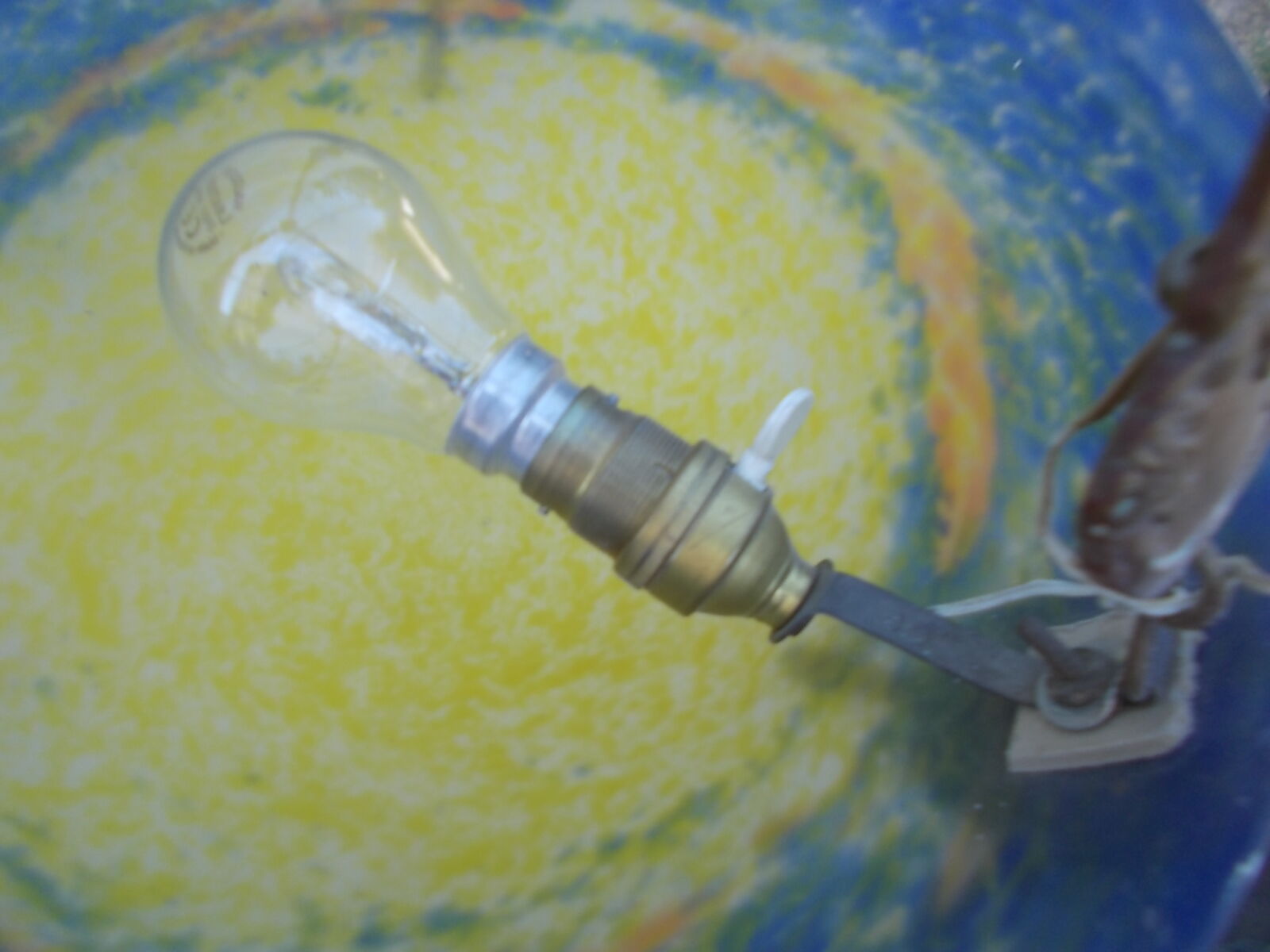 Art Deco chandelier in glass paste