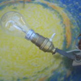 Lustre art déco en pâte de verre