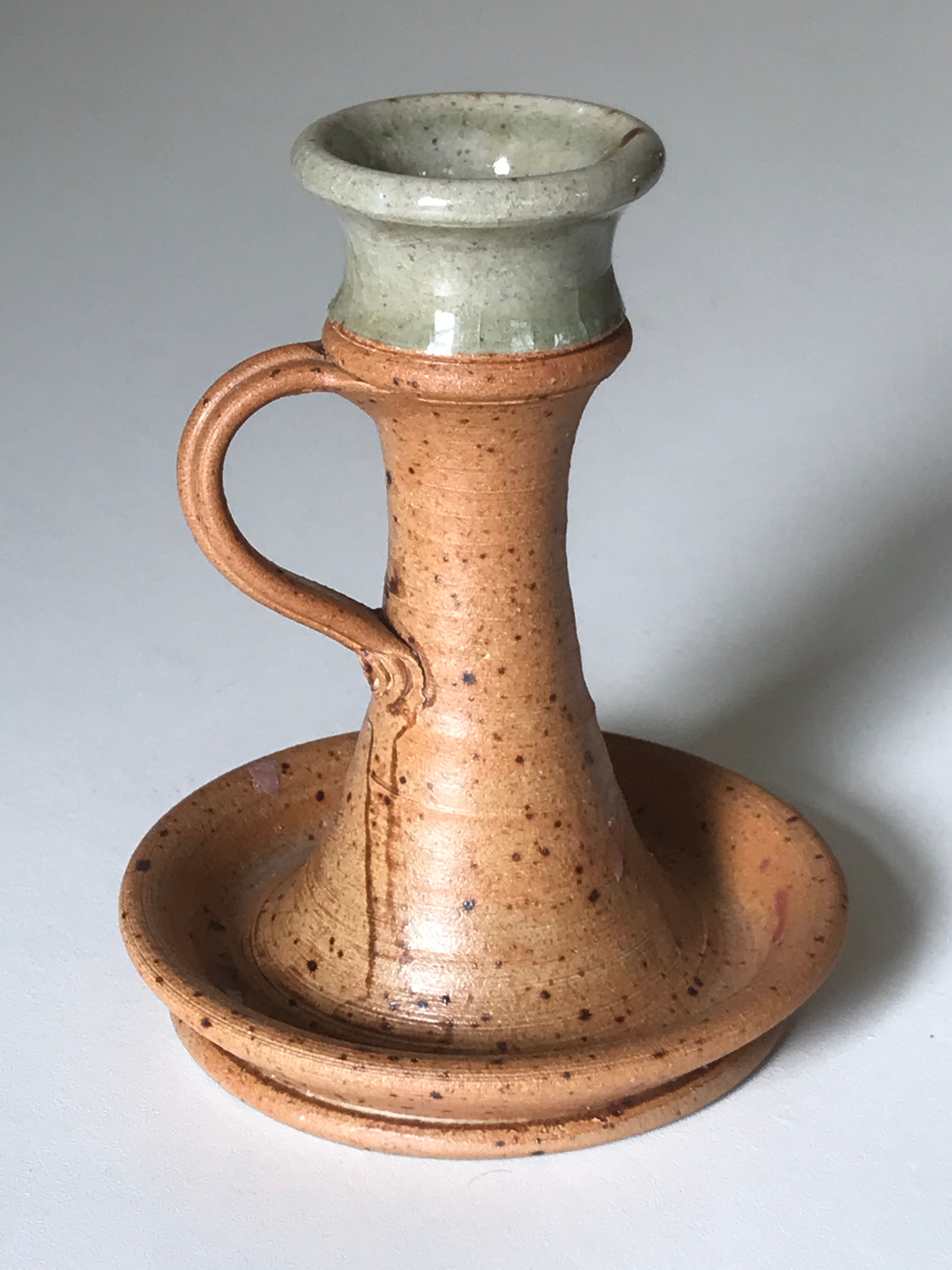 Vintage sandstone candle holder 1960