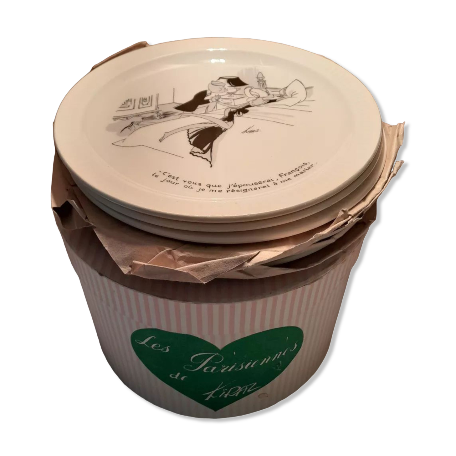 6 dessert plates " Les Parisiennes de Kiraz "