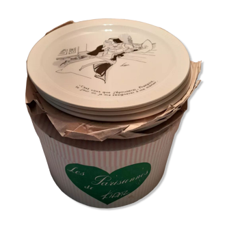 6 dessert plates " Les Parisiennes de Kiraz "