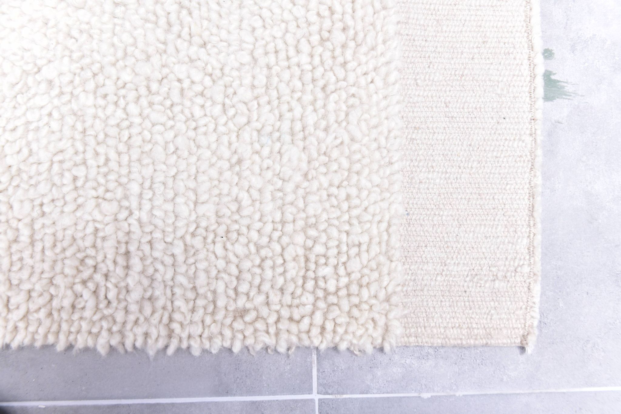 2x8 White Handmade Wool Vintage Runner Rug, 67x246Cm