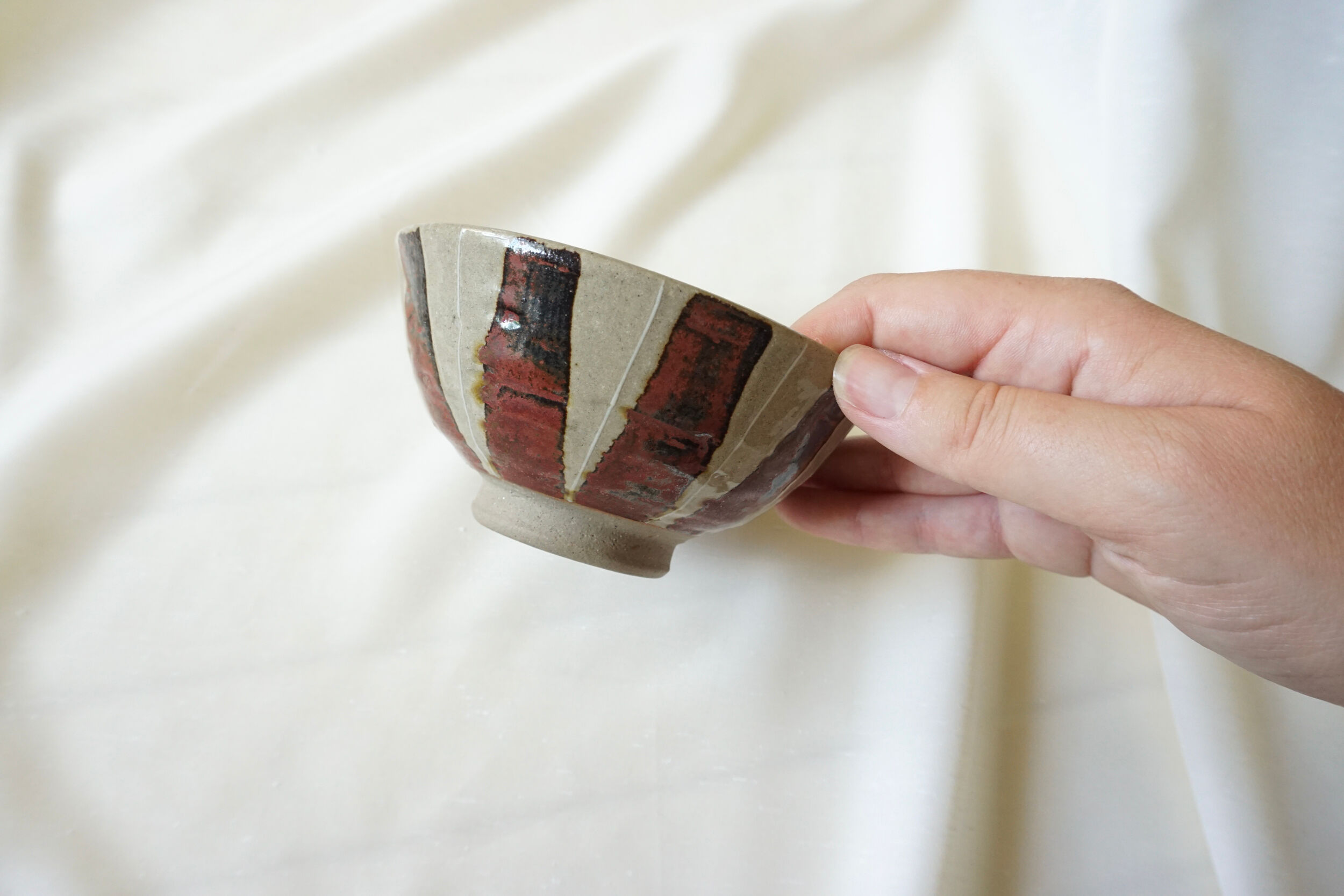 Striped sandstone bowl