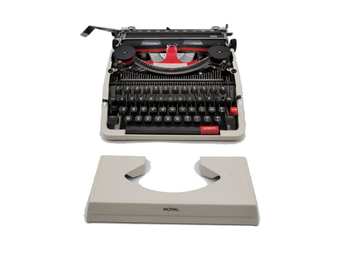 Machine à écrire Royal 204 Blanche révisée ruban neuf