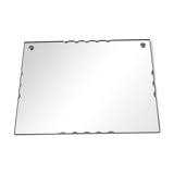 Thick engraved bevelled mirror 39cm X 30cm
