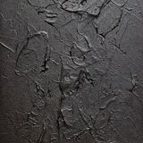 Minimalist monochrome abstract painting black