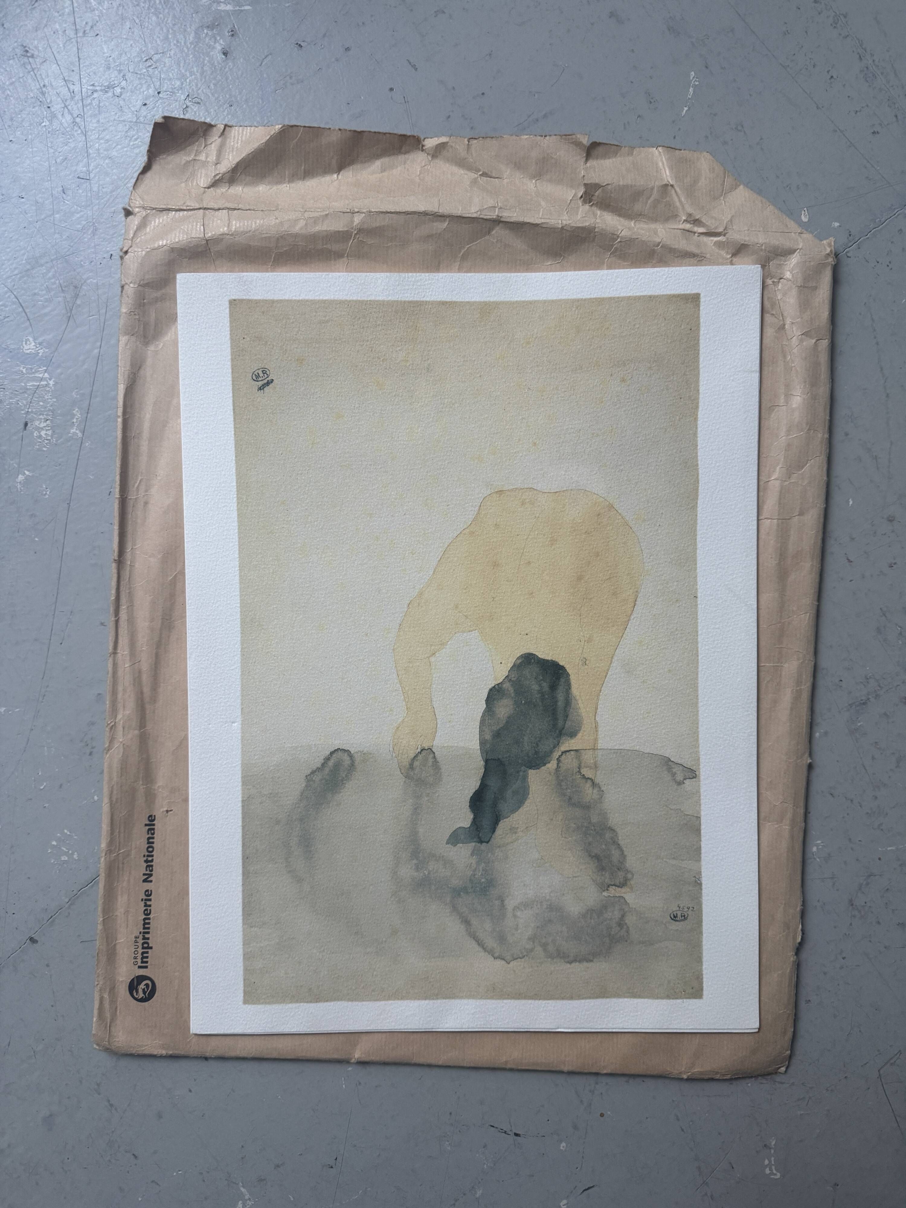 Official aquarelle reproduction by the National Printing Office of the Rodin Museum.