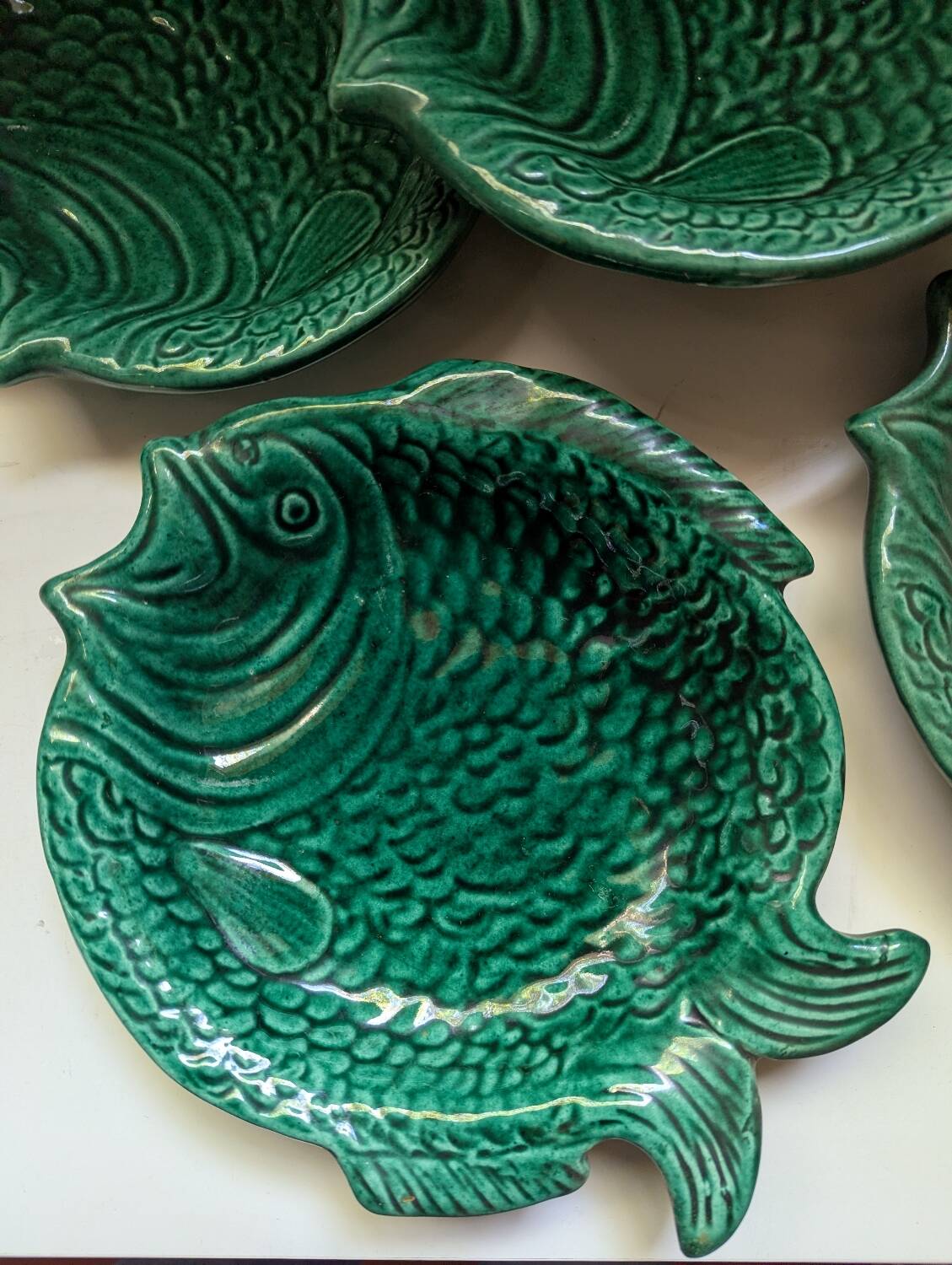 J. Massier, Vallauris, 6 fish plates