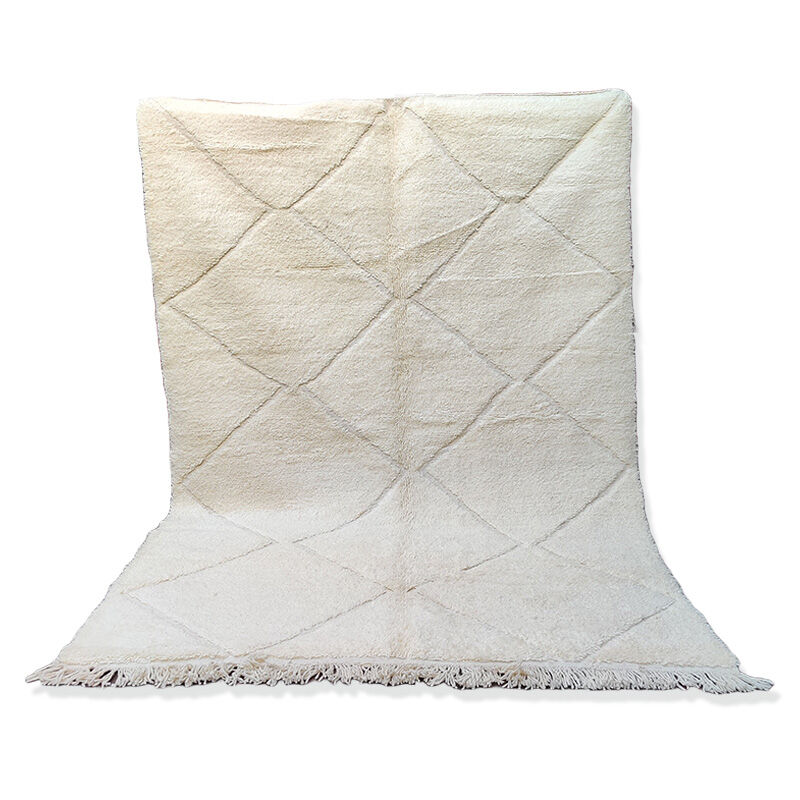 Large Berber carpet Béni Ouarain White