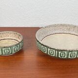 Set of 2 WGP ceramic bowls from West Germany, mid-century style, 1960s.