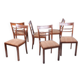 6 chaises tchèques Art Déco en noyer, années 1920