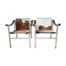 Paire de fauteuils LC1 Sling Chair Le Corbusier par Cassina de 1965