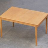 Vintage scandinavian table raw wood 1960