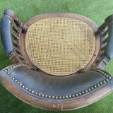 Napoleon III office chair in solid wood