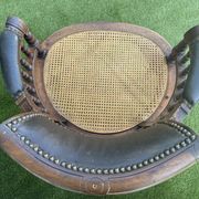Napoleon III office chair in solid wood