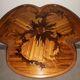Majorelle pedestal table with thistle