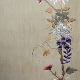 Important Set of Three Indochinese Silk Embroidered Tapestries