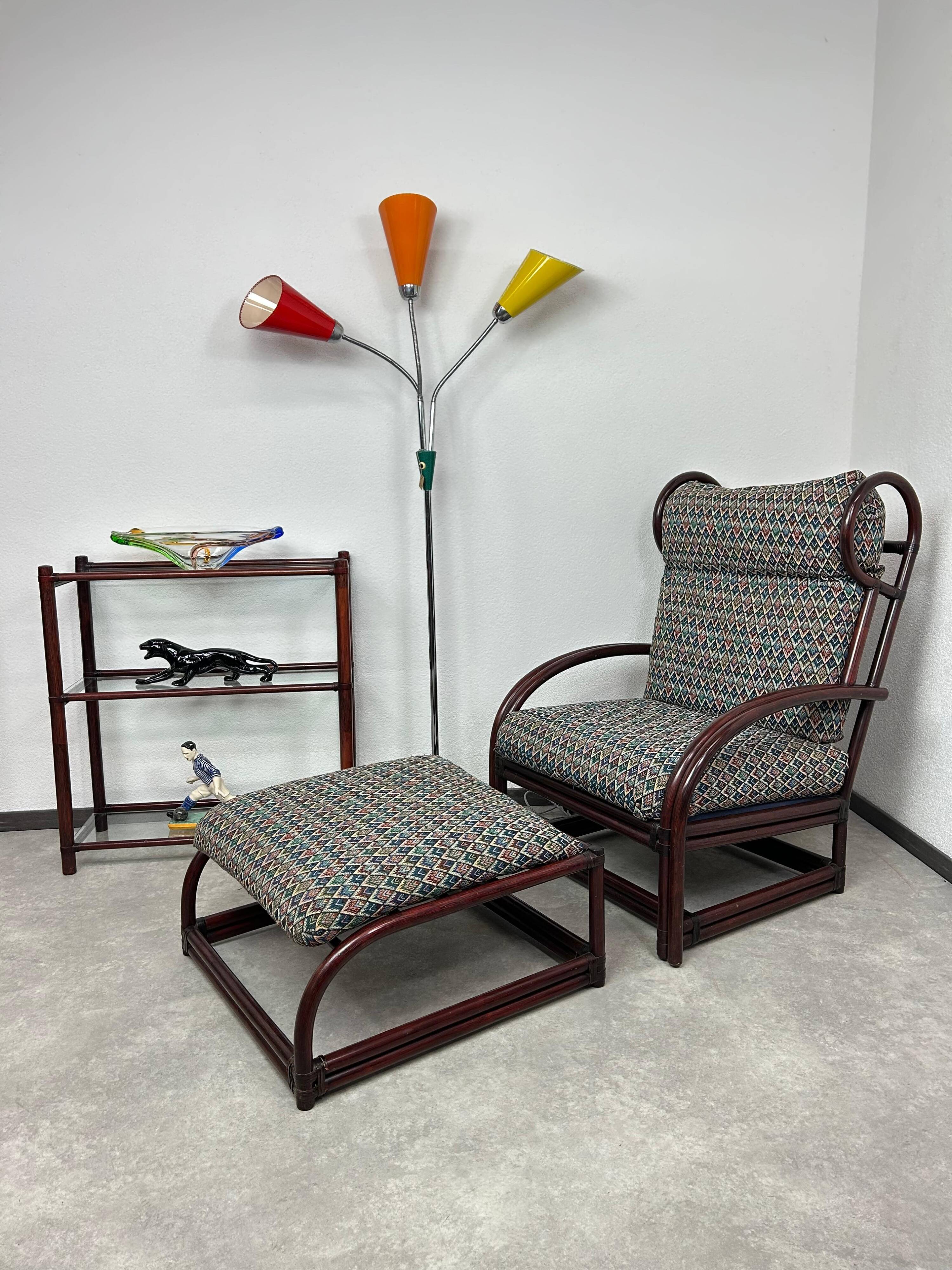 Mid-century bamboo shelf by Gervasoni