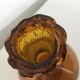 Biot blown glass amber bottle