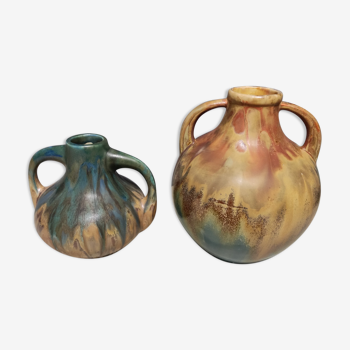 Two sandstone vases