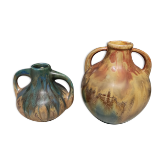 Two sandstone vases