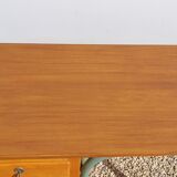 Small vintage desk with 3 drawers in lacquered tube and wood