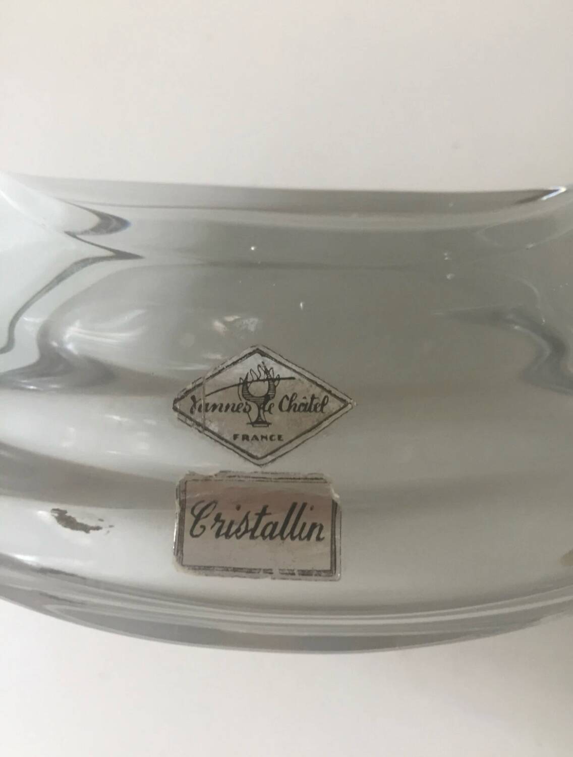 Beau bougeoir en cristal de Vannes Le Châtel