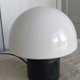 1960s glass and metal mushroom lamp