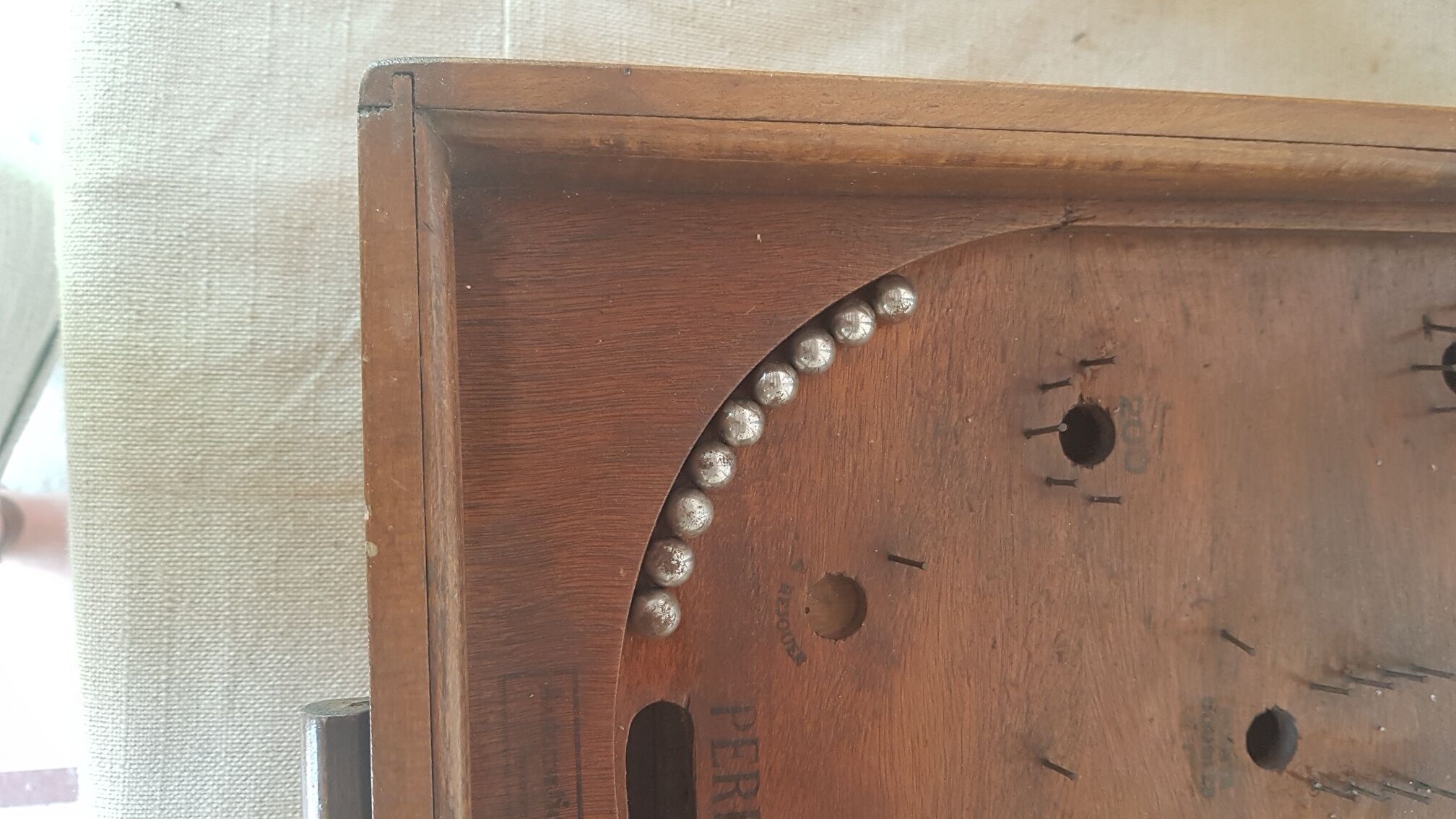 Old wooden pinball machine Jackie