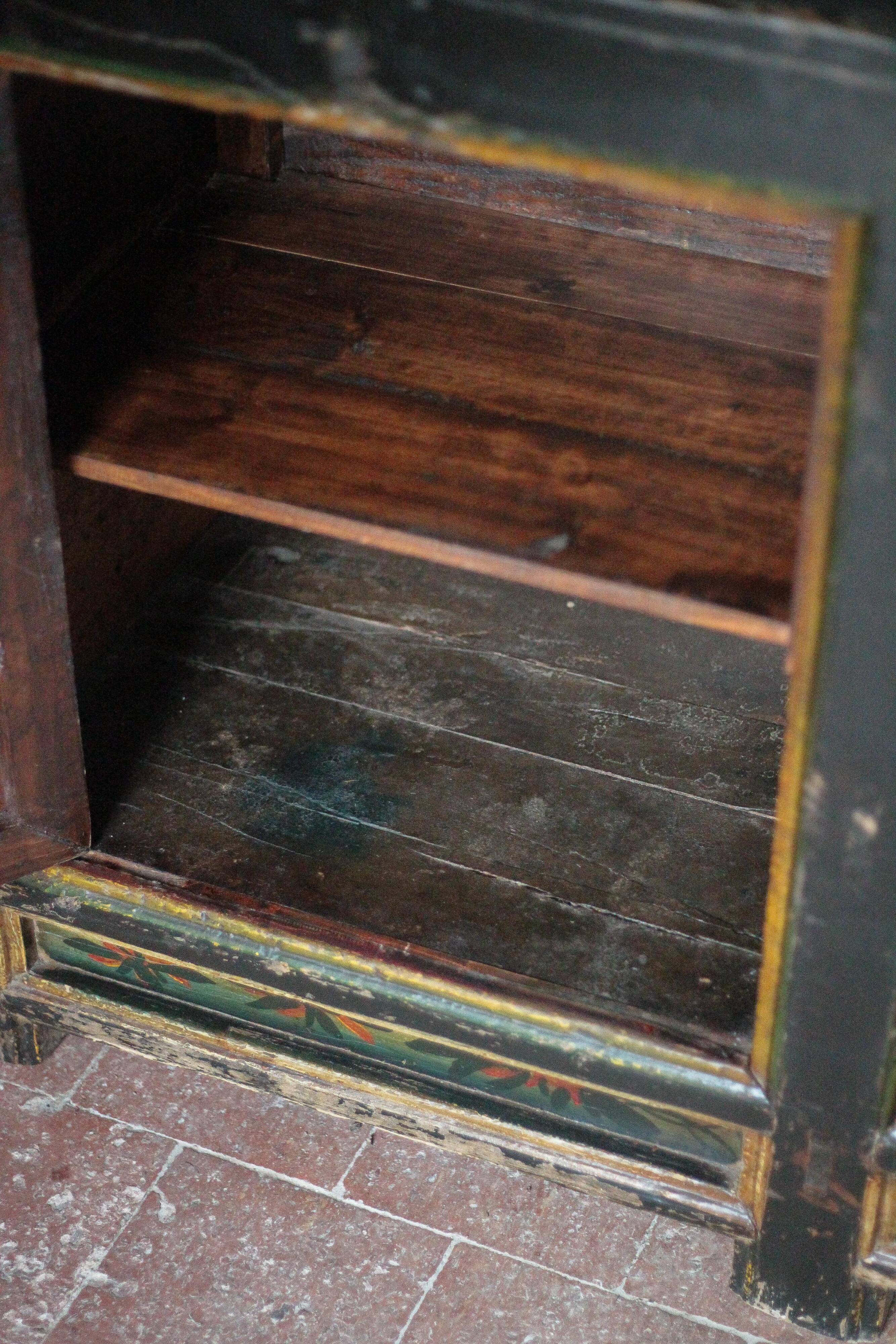 Chinese buffet from Mongolia, 2 doors, converted antique chest.