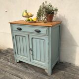 Vintage Parisian buffet blue oak top