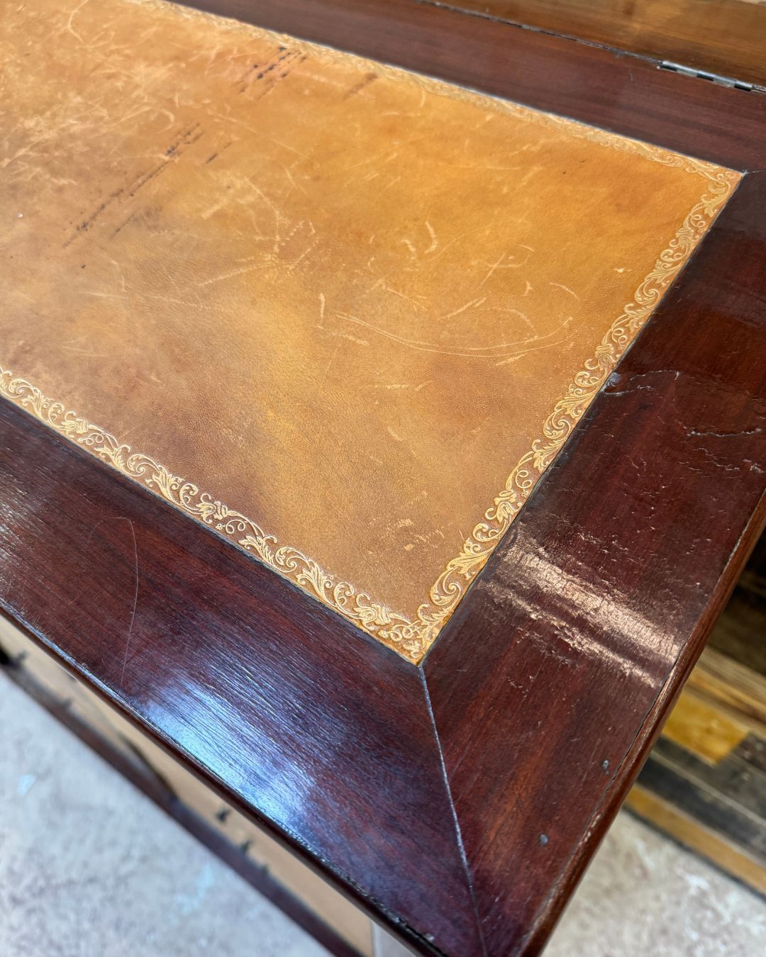 Mahogany writing cabinet