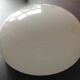 Half moon ceiling light in white opaline vintage 60s-70s