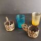 19th carafe liqueur service and 7 glasses